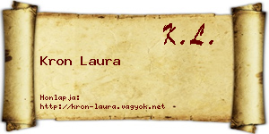 Kron Laura névjegykártya