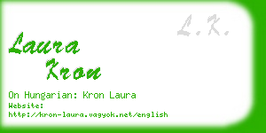 laura kron business card